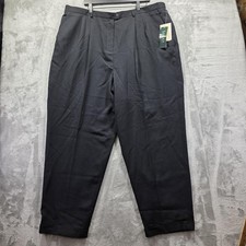 Lauren Ralph Lauren Pants Womens 24W Black Light Wool Pleated Trousers Made USA