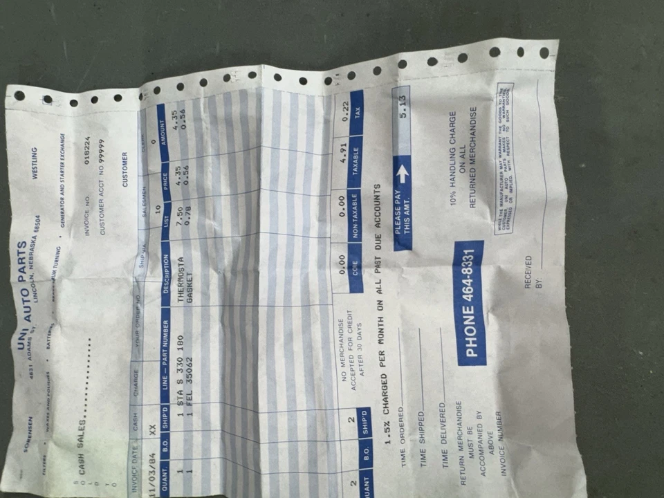 Nuevo de Lote Antiguo 1965-1972 Chevy Corvette Chevelle Camaro Impala 396 427 Termostato Foto 4 de 4