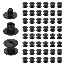 50 Set Phillips Chicago Screw M4 x 5mm Metal Binding Post Screw Black