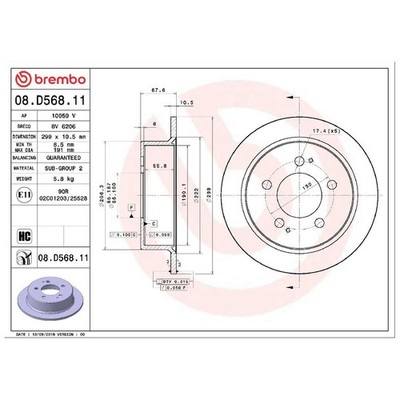 2x Bremsscheibe hinten für Ssangyong Rexton-Rexton 2 GAB | 26221411
