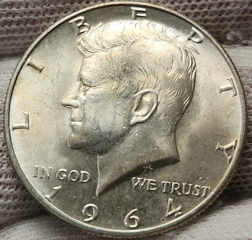 1964 D KENNEDY Half Dollar 90% Silver, Choice Uncirculated, JFK-64d