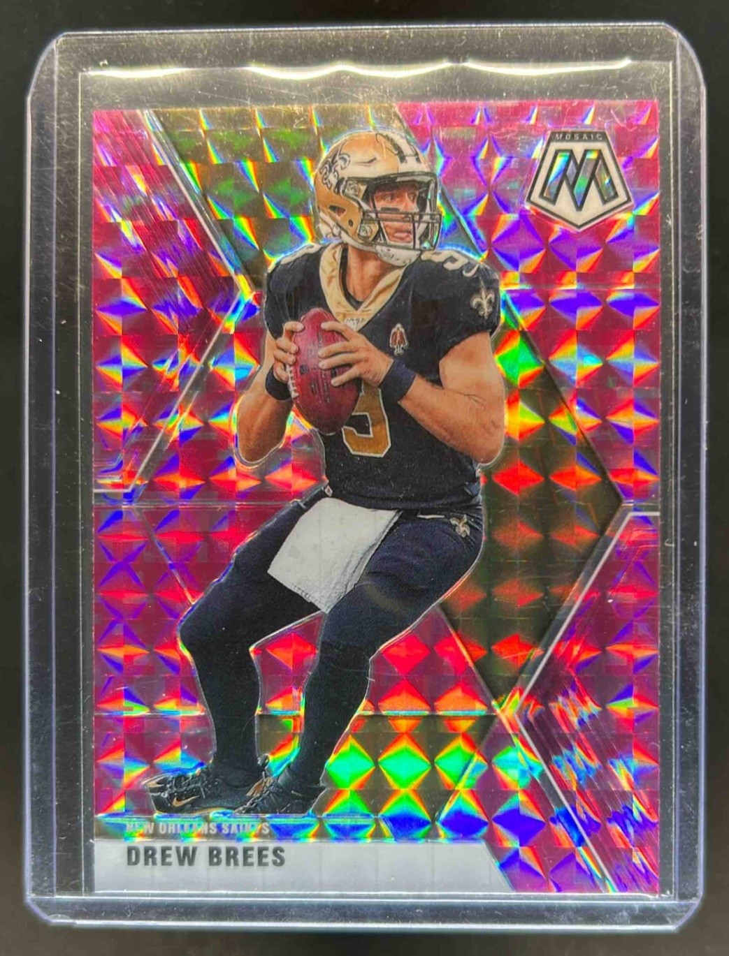 2020 Mosaic Drew Brees Prizm Camo Pink #142 Saints