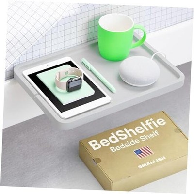  Bedside Shelf for Bunk Bed & Top Bunk, College Dorm Room & Loft Nightstand, 