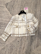 CHANEL 15C P50631V37753 Collarless Button Lined Pocket Jacket Beige 50