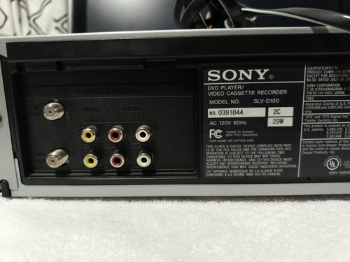 Sony SLV-D100 DVD Player Video Cassette Recorder DVD/VCR Combo. Both Work Tested - Picture 11 of 14