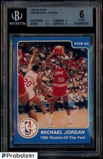 1984 85 Star Basketball #288 Michael Jordan RC Rookie HOF BGS 6 w/ (2) 9's