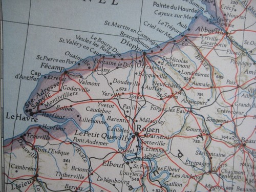 1944 D-Day Invasion Map GERMANY France Prussia Paris Berlin Ardennes Metz Poland - Picture 10 of 13