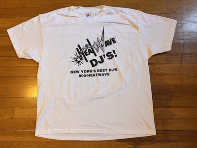 VINTAGE Heat Wave DJs New York Shirt Men s XL White Single Stitch Y2K