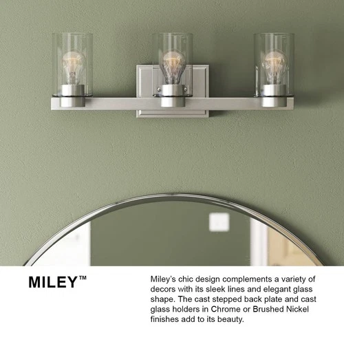 Hinkley Miley 21 1/2" Wide Brushed Nickel 3-Light Bath Light - Picture 7 of 7