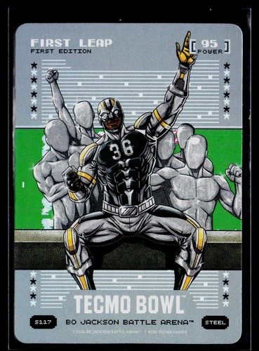 Bo Jackson Battle Arena Tecmo Bowl #95 First Leap LeRoy Butler Steel Battlefoil