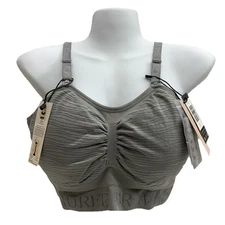 Kindred Bravely Gray Hands Free Pumping & Nursing Sports Bra Size XL Seamless