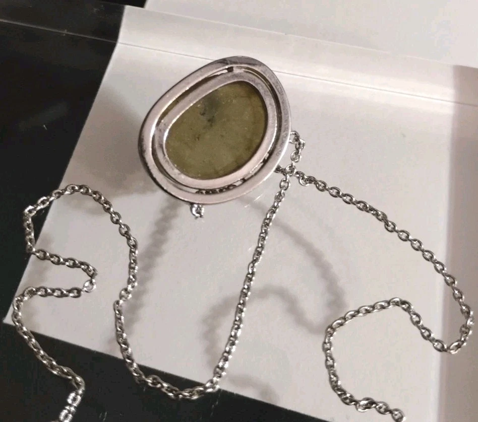 Ágata REPÚBLICA BANANAERA (?) Colgante de cristal pavé de piedra semipreciosa ¡Collar de 16"! Foto 3 de 4