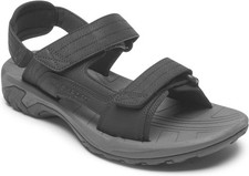 Rockport Mens Byron Quarter Strap Black Sandals NW/OB 12M