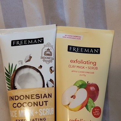 Freeman Face Mask + Scrub Indonesian Coconut Apple Cider Vinegar 2 Pack