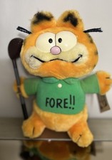 Vintage 1981 Garfield Cat Golf Club "Fore " by Dakin 10  Plush United Feature