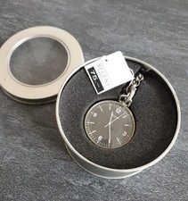 Regent Quartz Taschenuhr * inclusive Kette mit Karabiner Mineralglas Edelstahl 