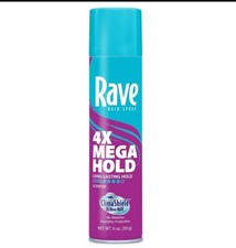 Rave 4X Mega Long-Lasting Firm Hold Scented Hair Spray 11 Ounce Pack of 1