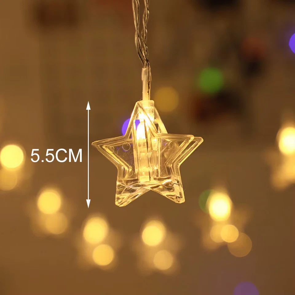 3M 20 LED Star Photo Clip Fairy String Light Battery Powered for Hanging Picture - Image 4 of 4