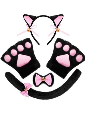 Spooktacular Creations Halloween 5 Pcs Cat Costume Accessory Set