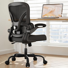 Ergonomic Office Chair with Adjustable Lumbar Support Flip-Up Armrests