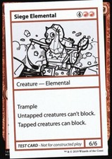 MTG Siege Elemental (64/124) Mystery Booster Playtest Cards 2021 LP