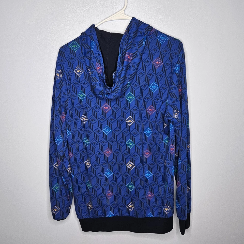 Moletom com capuz Adidas GD2841 infantil azul branco TAMANHO XL - Imagem 3 de 3