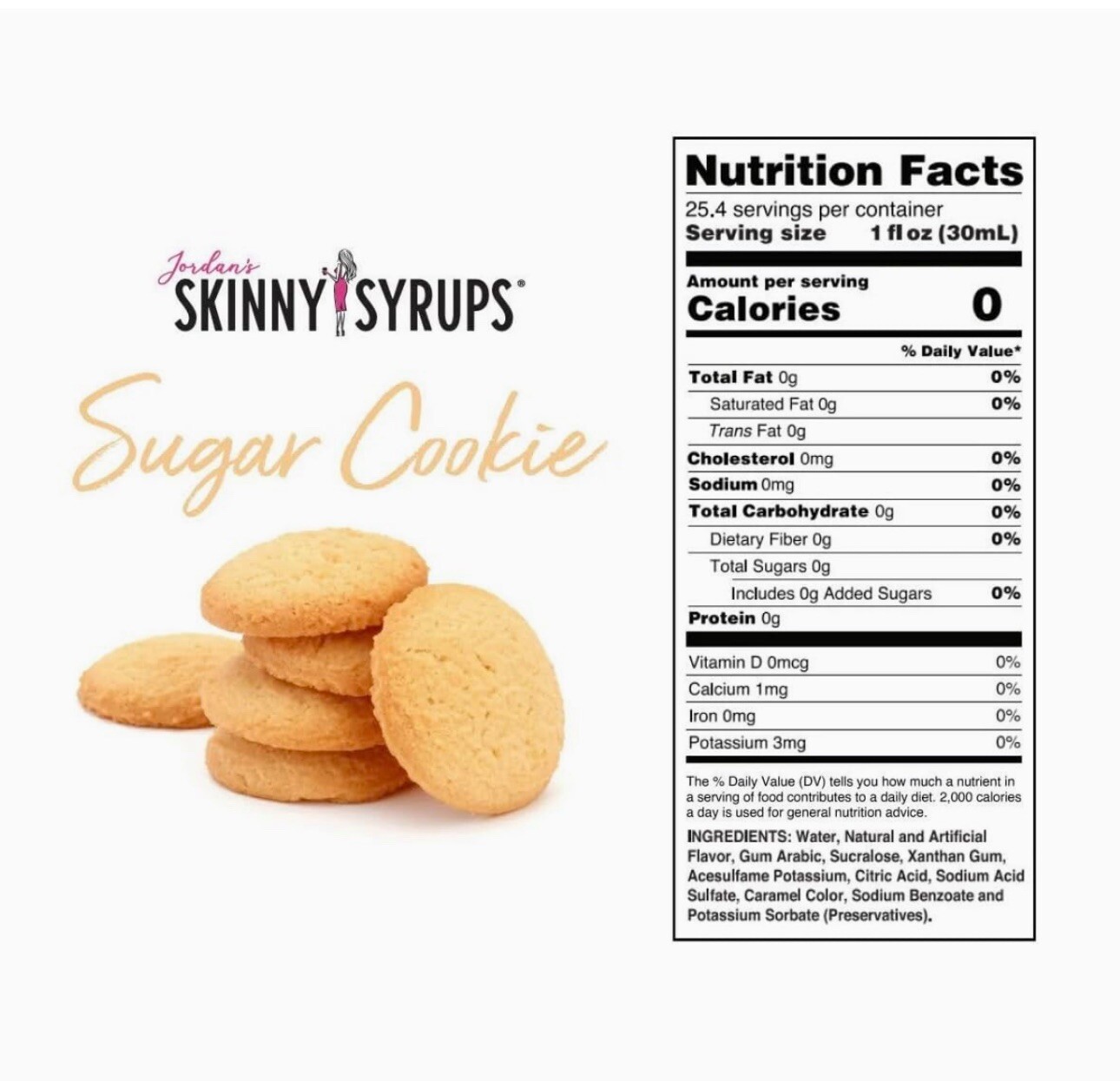 Jordan’s Skinny Syrups Peppermint Bark and Sugar Cookie 2 Bottles 0