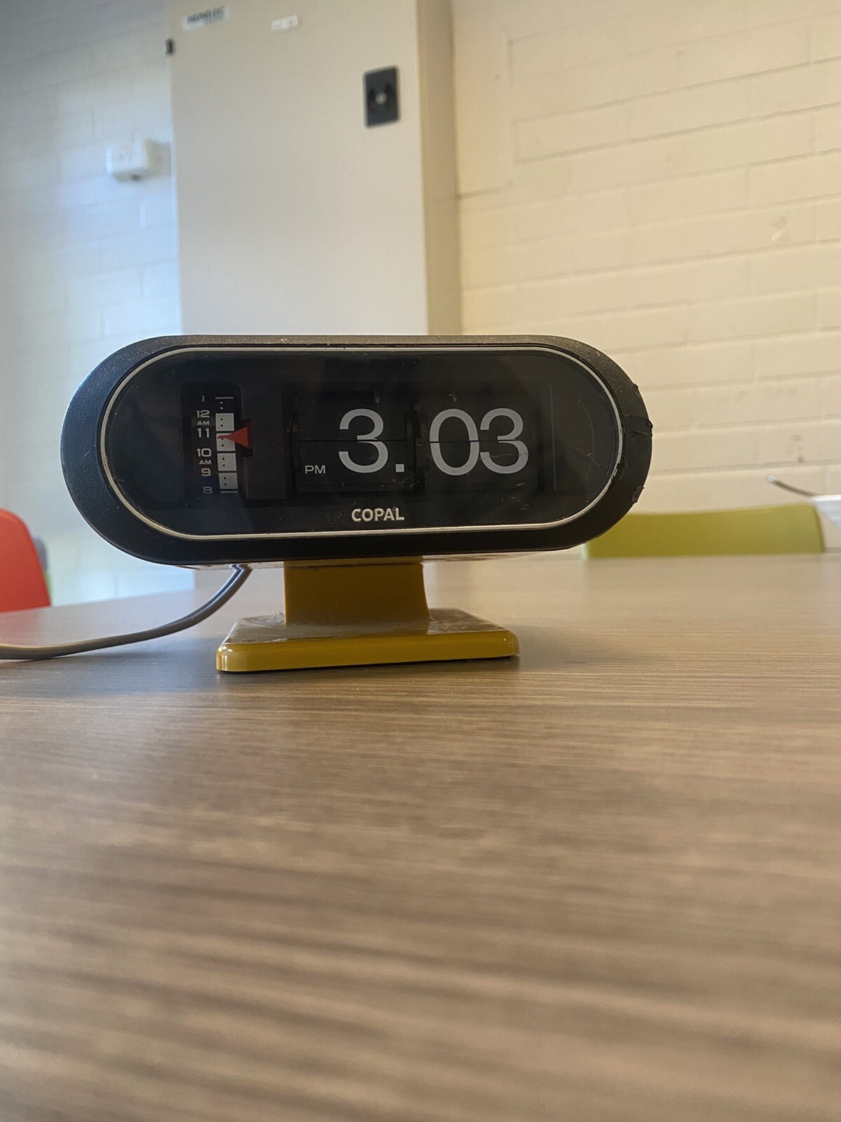 Copal Flip Alarm Clock Vintage Yellow RP233 eBay