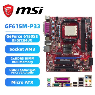 6150se MSI GF615M-P33 Motherboard M-ATX GeForce 6150SE