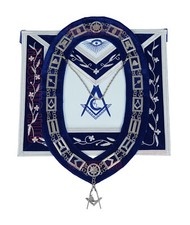 Masonic Blue Lodge Officer 100 Lambskin Apron - JUNIOR DEACON Chain Collar