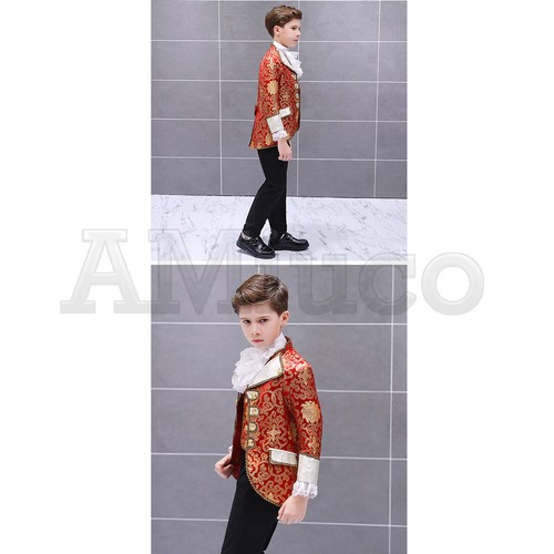 Children's retro European Court Party 4-piece boy drama stage performance set - Picture 3 of 11