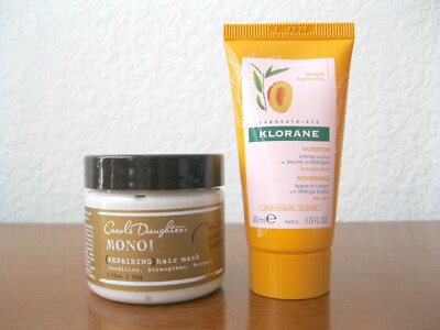 CAROL'S DAUGHTER Monoi Repairing Hair Mask KLORANE Nourishing Leave-In Cream Set