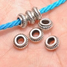 50pcs tibetan silver necklace bracelet beads charm spacer beads bead