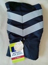 Dog Sweater Coat 2 in 1 X-small Black Coat Reflective Stripes Puppy NEW Top Paw