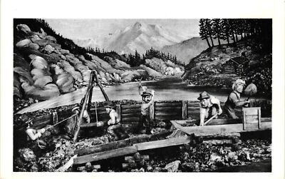 Vintage Postcard- Gold Mining 1960s
