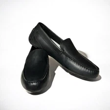 🌻NEW w.box SPERRY Black Davenport Leather Venetian Driver Casual Shoes Mens 10.