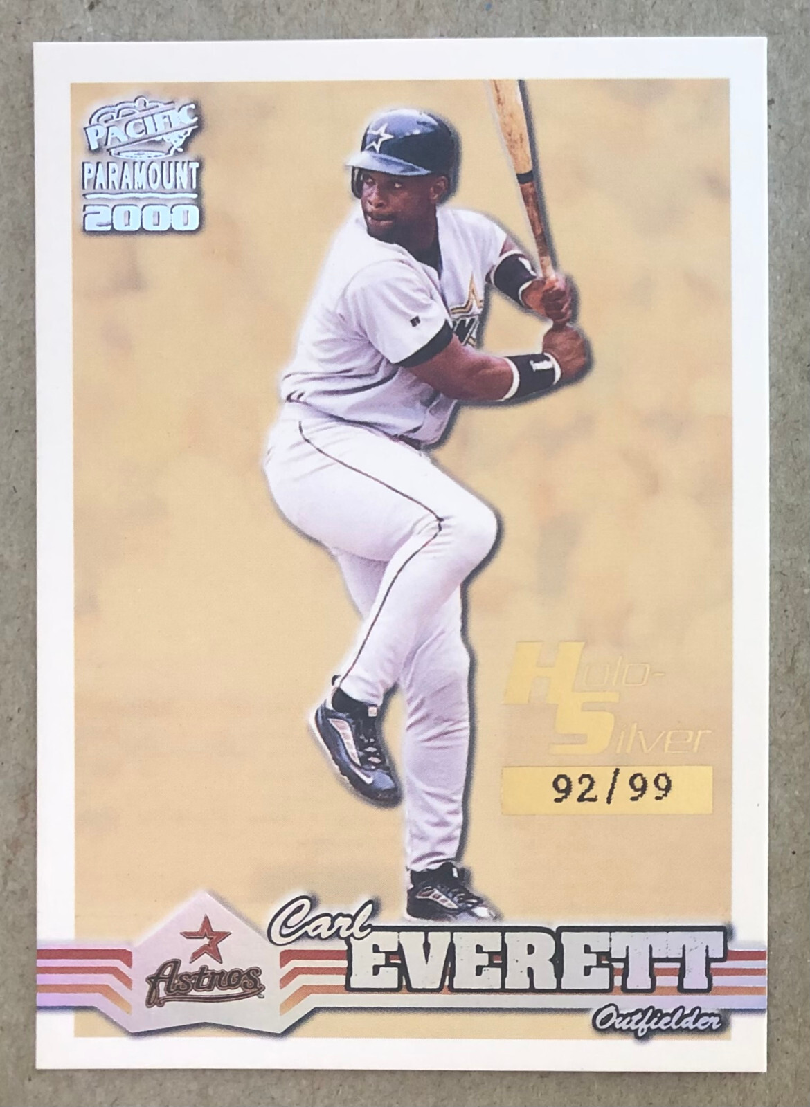 2000 Paramount - Holographic Silver - Carl Everett - #103 - Astros - NrMt-Mt