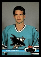 Rob Zettler 1991 Stadium Club #194   San Jose Sharks