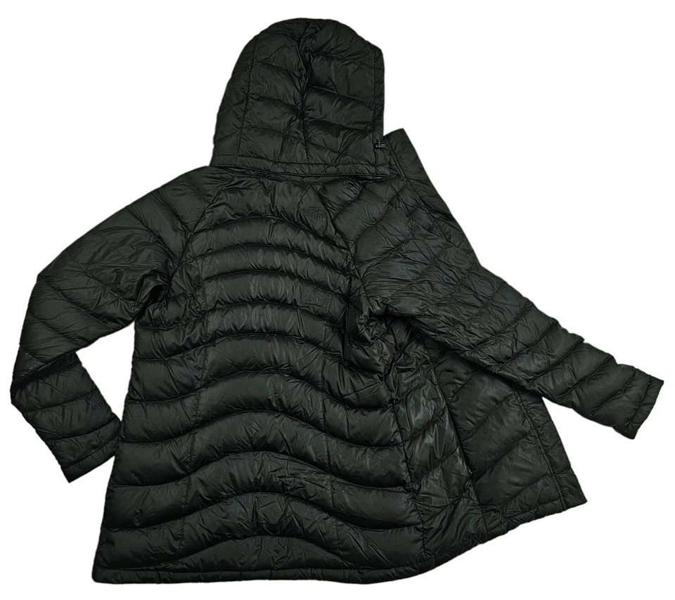 *HOT Women's THE NORTH FACE @ 600 QUILTED DOWN HOODED PUFFER BLACK COAT Jacket S - Image 4 of 4