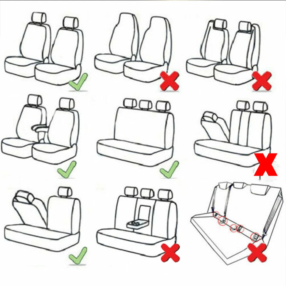 Car 5 Seat Covers Full Set Waterproof Black PU Leather Universal for Auto Sedan Foto 2 de 4