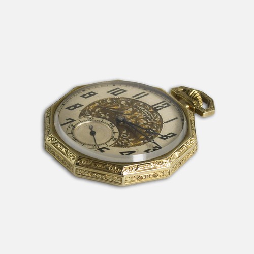 Vintage Illinois Gold-Filled Taschenuhr Größe 12 - Bild 5 von 8