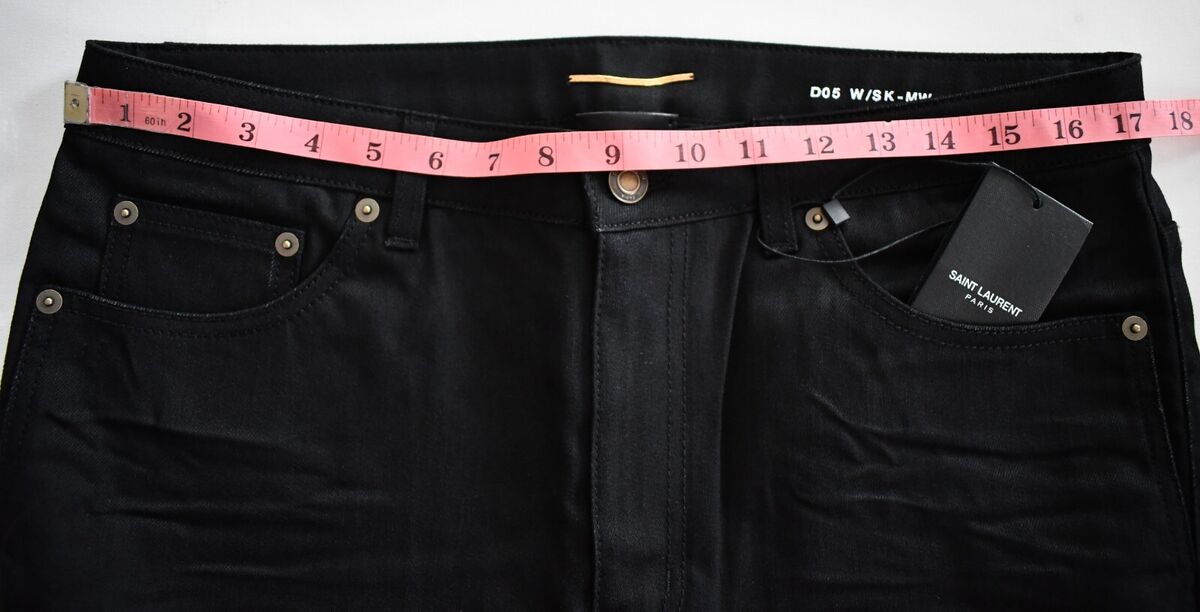 🆕️ SAINT LAURENT Paris D05 W/SK-MW Black SKINNY MEDIUM 🆕️ SAINT LAURENT Paris D05 W/SK-MW Black SKINNY MEDIUM