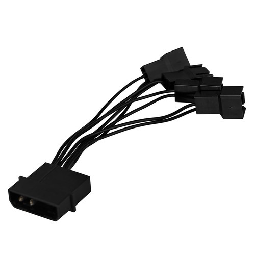 IDE 4pin to 4 Port 3pin PC CPU Case Fan Cable 12V Power Splitter Wire Adapter - 第 5/6 張圖片