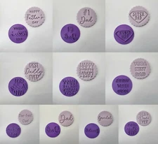 Fathers Day Cookie Embosser Stamp Cupcake Fondant Stamp Icing Stamp