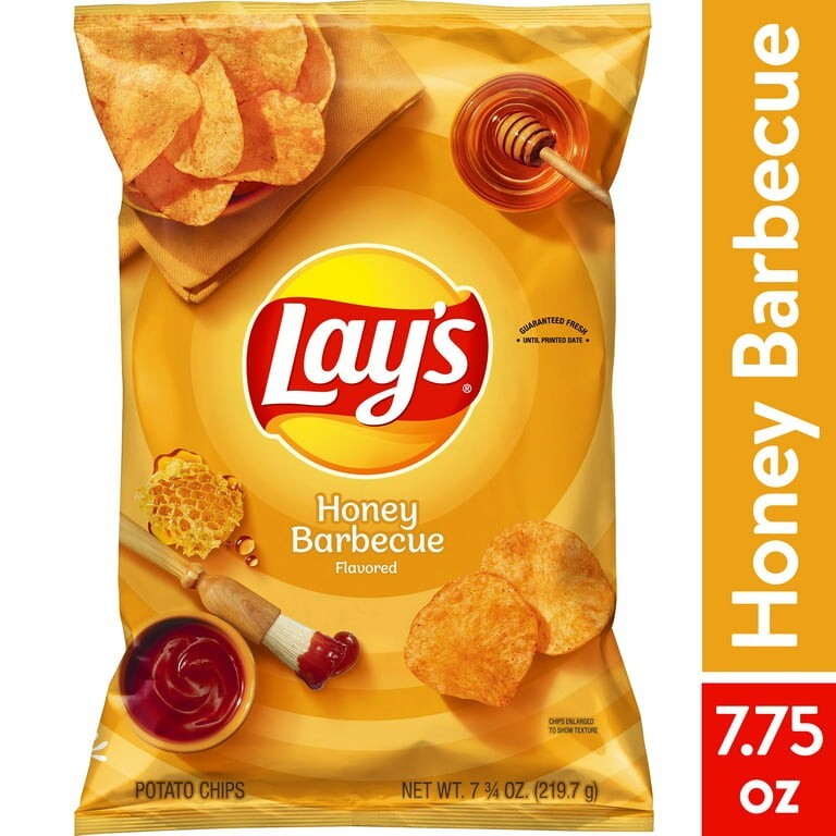 Brand New Exclusive Lay's Honey Barbecue Smoky Crispy Potato Chips 7.75 oz BBQ