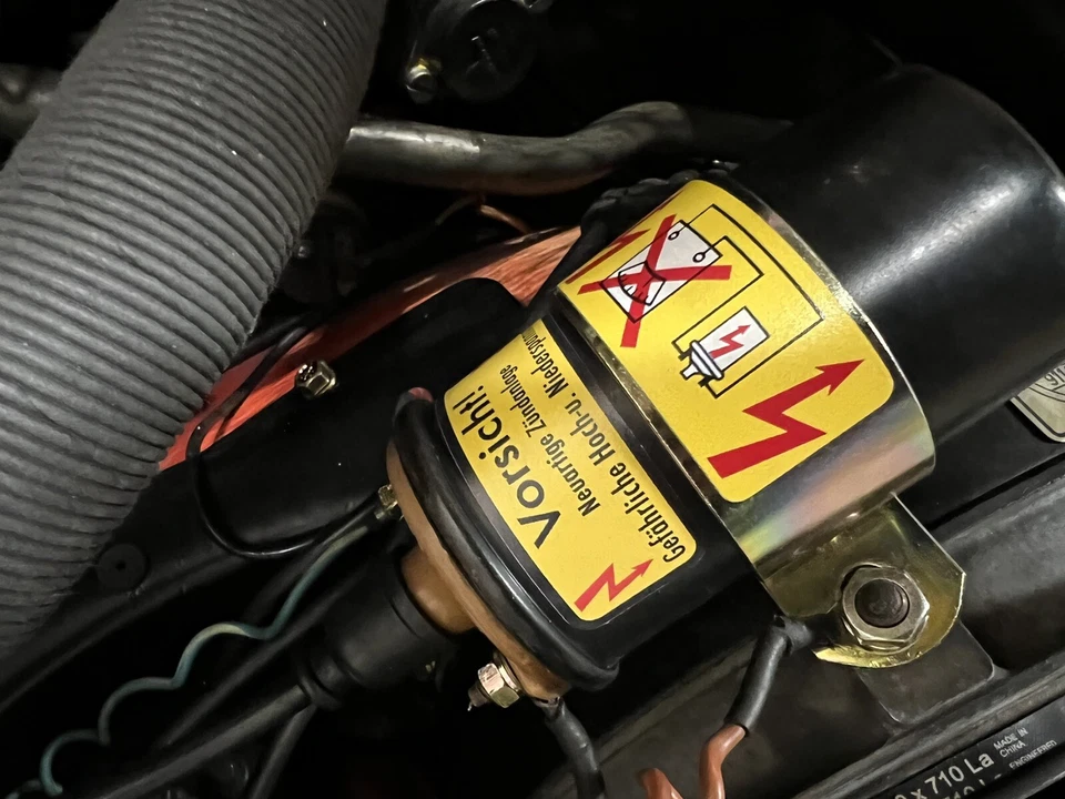 3 件 BOSCH 点火线圈 12V 贴纸贴花 911 保时捷 69-73 Concours Vorsicht — 第 4/4 张图片