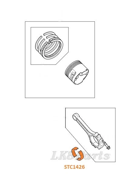 Land Rover Range P38 Discovery Connecting Rod Bearing Set Std STC1426 Glyco New - Image 2 of 3