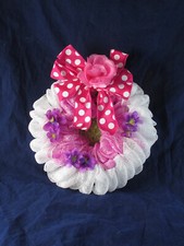 8 Inch Spring Flower Deco Mesh Wreath