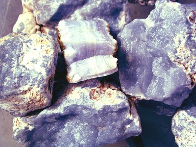 Angelite Celestite all natural sky blue mine rough Peru 1-2 inch 1 pound lots