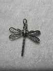 VINTAGE  9.25 STERLING SILVER FIGURAL DRAGONFLY BUG INSECT PENDANT — photo 9